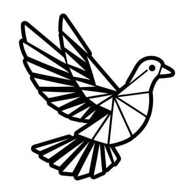 Güvercin ikonu. beyaz arkaplanda izole edilmiş web tasarımı için güvercin vektör simgesi