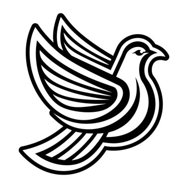 Güvercin kuşu ikonu. beyaz arkaplanda izole edilmiş web tasarımı için güvercin kuş vektör simgesi