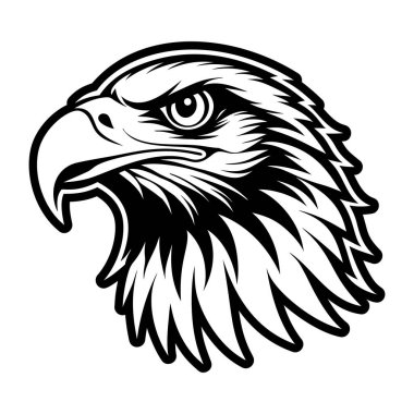Kartal baş vektör illüstrasyonu
