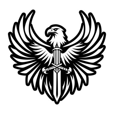 Kartal logosu tasarımı. Kartal ikonu. vektör illüstrasyonu