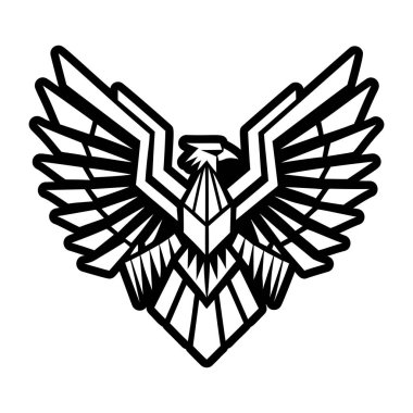 Kanat dizaynlı izole amblem