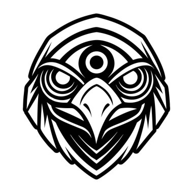 siyah ve beyaz kabile maskesi