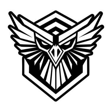 Baykuş kuş simgesi, basit stil