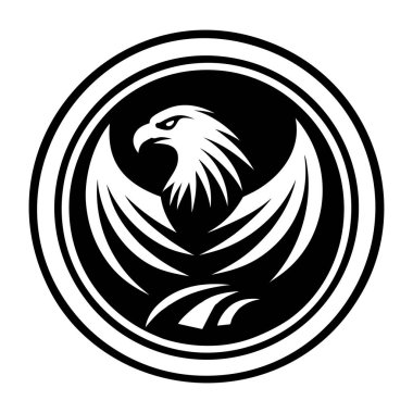 kartal simgesi logo tasarımı vektör çizimi