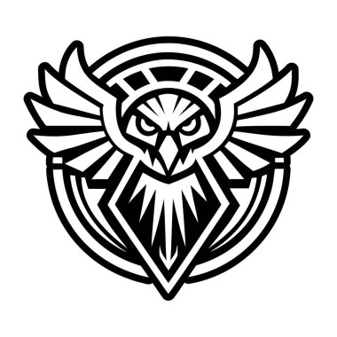 Baykuş ve kuş logosu vektör tasarımı. ağ için baykuş ve kuş sembolü koleksiyonu.