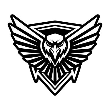 Kanat vektör logo şablonu. kartal kanatları tasarımı.