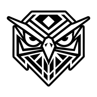 Baykuş Vektör Simgesi Tasarım İllüstrasyonu