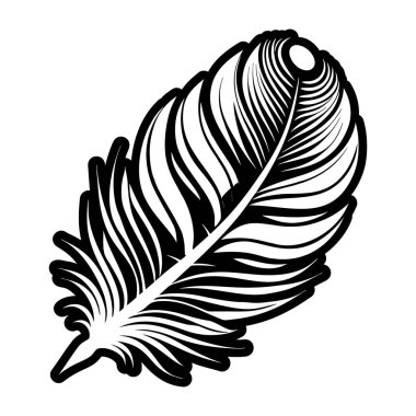 Kuş tüyü, vektör illüstrasyonu