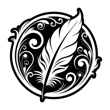 vektör el çizimi tüylerin illüstrasyonu