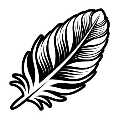 vektör el siyah ve beyaz kuş çizildi.