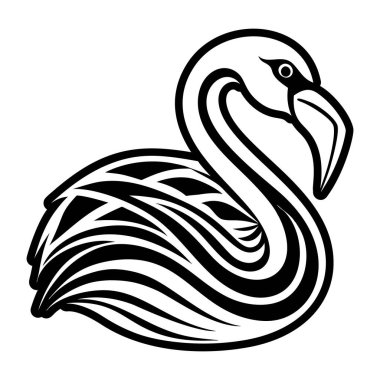 Bir kuğunun vektör illüstrasyonu