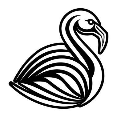 Kuğunun vektör illüstrasyonu