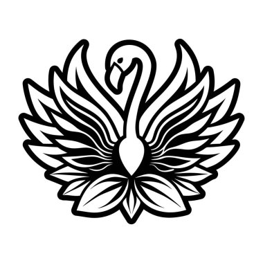 Kuğu logosu tasarım şablon vektör resimleme simgesi