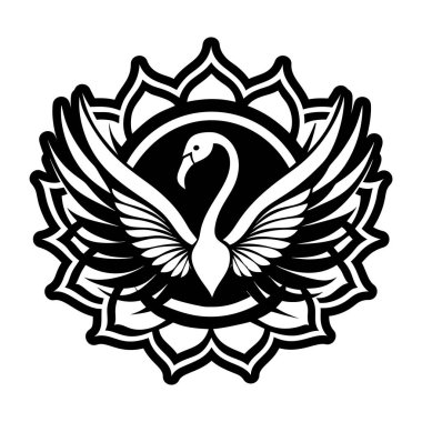 kuş logosu tasarımı, vektör illüstrasyonu