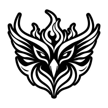 kabile kartalı kanat vektör çizimi. kabile dövme tasarımı