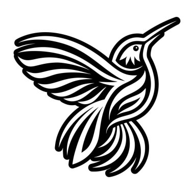 Bir sinekkuşunun vektör çizimi