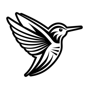 Kuş simgesi. Kuş vektör simgesi web için basit çizimi