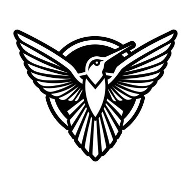 Kanat simgesi olan kuş, basit biçim