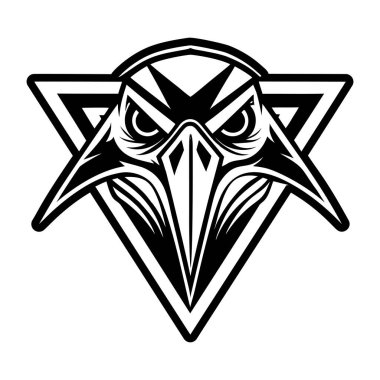 Baykuş simgesi, kuş vektör illüstrasyonu