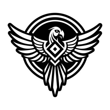 Kuş logo vektör şablonu