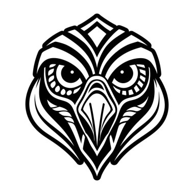 Baykuş logo vektör şablonu tasarım çizimi