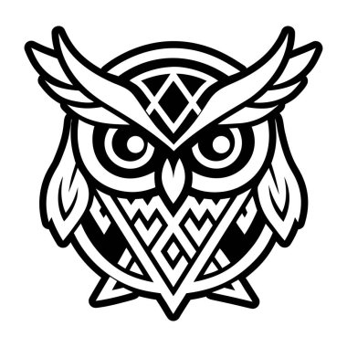 Baykuş simgesi vektör illüstrasyonu