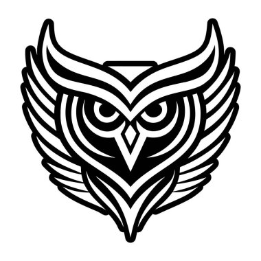 Beyaz arkaplanda izole edilmiş vektör baykuş simgesi