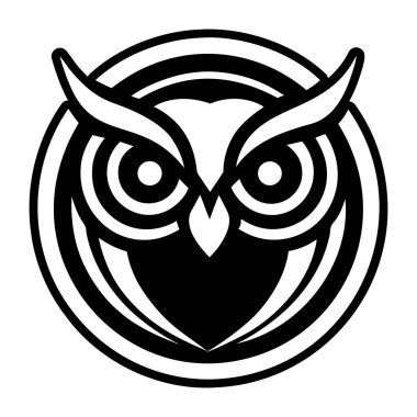 Baykuş Vektör Simgesi Tasarımı