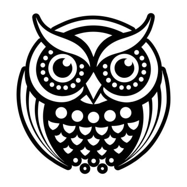 Baykuş simgesi vektör illüstrasyonu