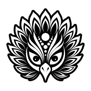 Bir baykuşun vektör illüstrasyonu