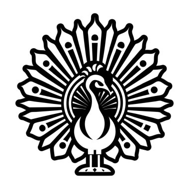 vector illustration. a bird with a black background