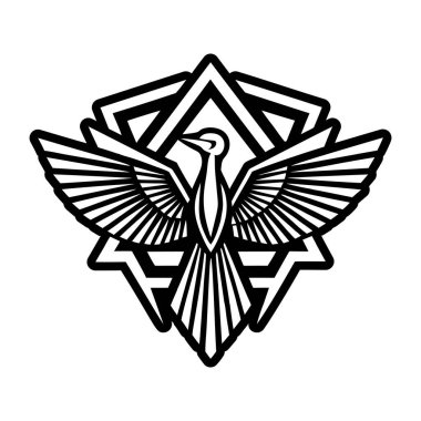 kartal logo simgesi vektör çizimi