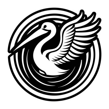 Beyaz arkaplanda kuş vektör çizimi