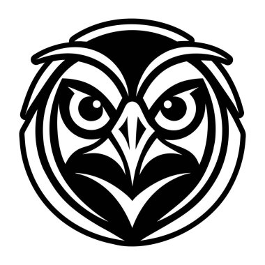 Baykuş logosu, vektör illüstrasyonu, baykuş, vektör tasarımı