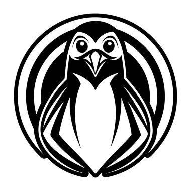 siyah-beyaz vektör çizim baykuş.