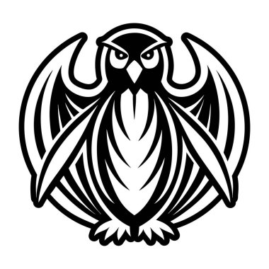Baykuş simgesi vektör illüstrasyonu