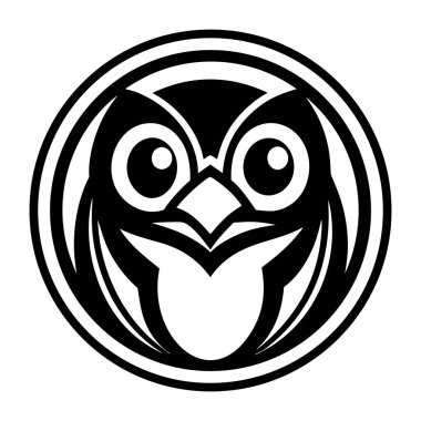 Bir baykuşun vektör illüstrasyonu