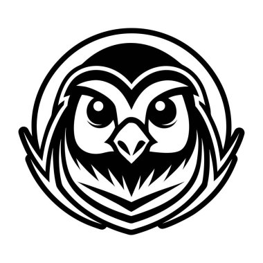 Baykuş kuş simgesi, basit stil