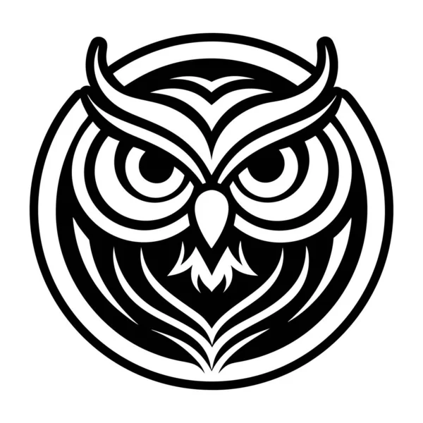 Baykuş simgesi. Web için baykuş vektör simgesinin basit illüstrasyonu