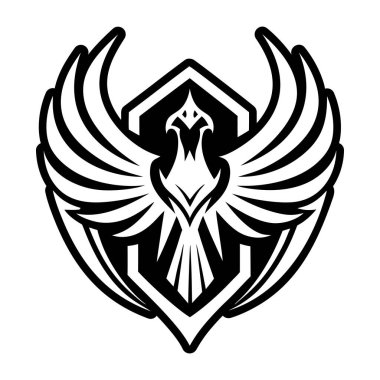 kartal kanatları logo tasarım şablonu