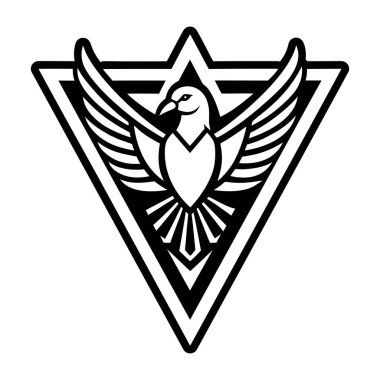 Kuş simgesi, anahat stili