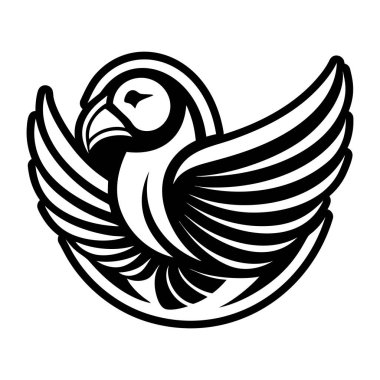 kuş simgesi vektör illüstrasyonu