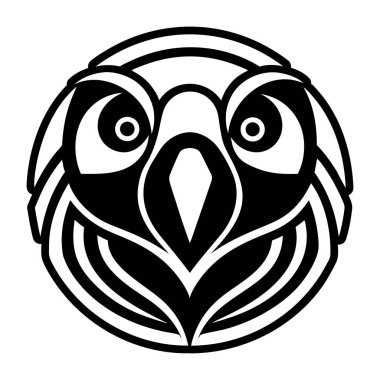 Baykuş Kafası Vektör İllüstrasyonu