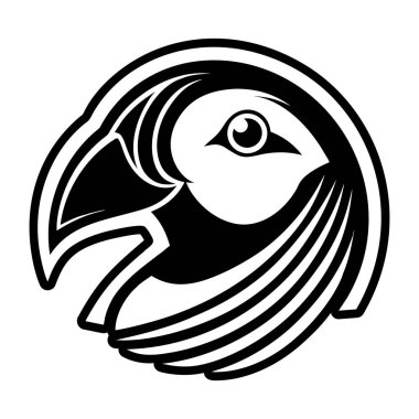 Beyaz arkaplanda siyah vektör kuş