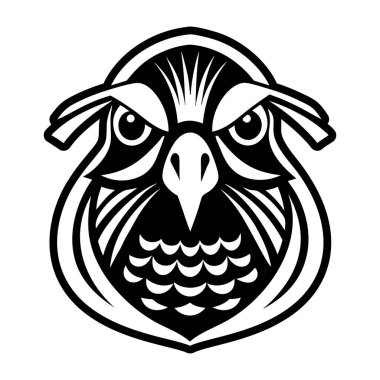 Kartal kafası ikonu. Web için kartal baş vektör simgesinin basit çizimi