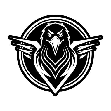 Kanat logo vektör resimli kuş başı