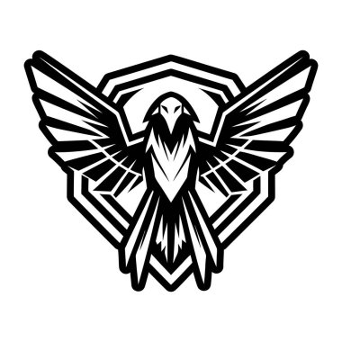 Kanatlı kartalın siyah amblemi