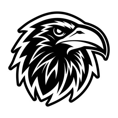 kartal başlı logo vektör şablonu tasarım çizimi