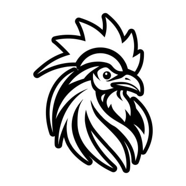 horoz başı vektör illüstrasyonu, özet biçimi