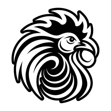 bir hayvanın siyah ve beyaz vektör çizimi